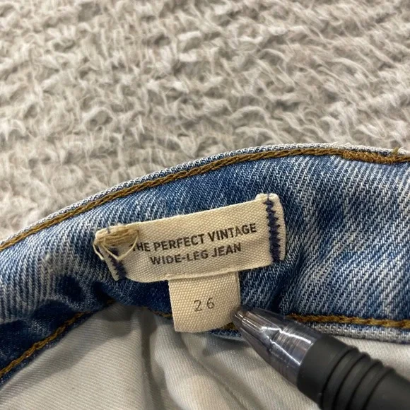 Madewell The Perfect Vintage Wide Leg Jean Womens 26x29 Blue High Rise NR475 - Picture 3 of 15